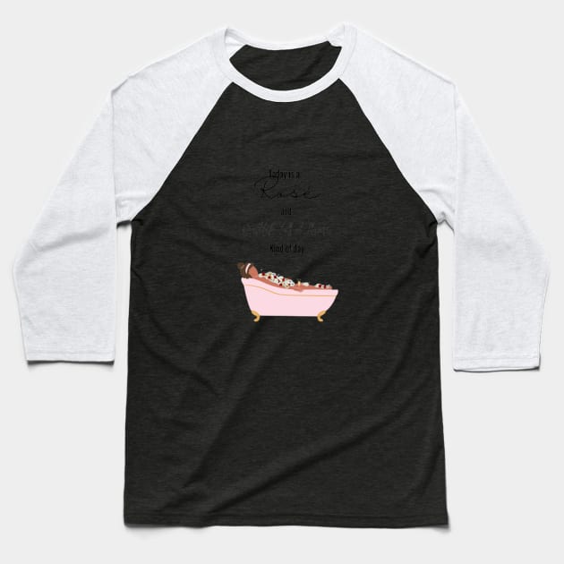 Rosé flowers bathtub relaxation Baseball T-Shirt by House of bie